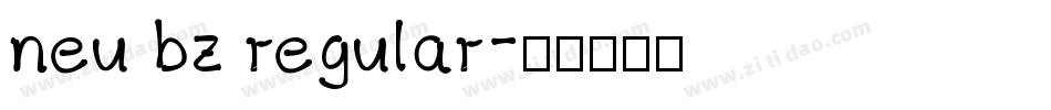 neu bz regular字体转换